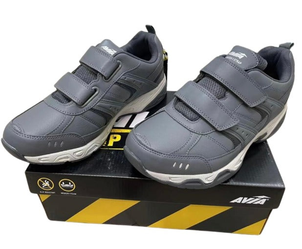 Avi Union II Strap Mens Trainer Grey – Comfort Shoe Warehouse