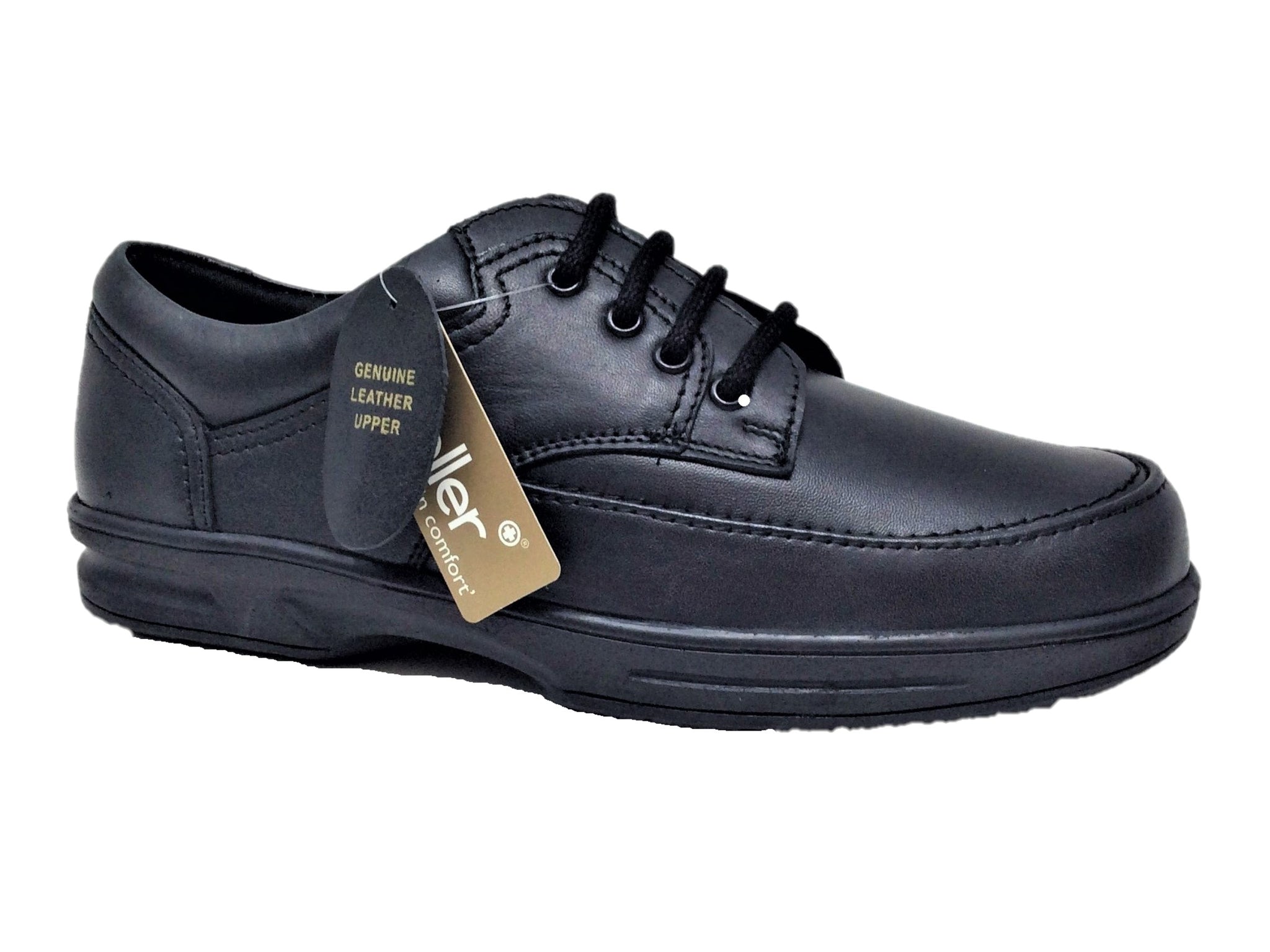 Mens Dr Keller Brian Black Leather Upper Lace Comfort Shoe Warehouse