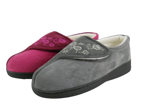 Womens velcro slippers discount